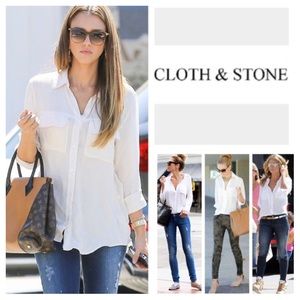 🆕Anthropologie Cloth & Stone Button Down.  NWOT.